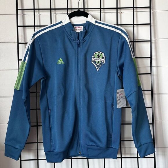 No Brand Other - Seattle Sounders Original Sample Full Zip Jacket Size M Green & Blue 3 Stripe NW